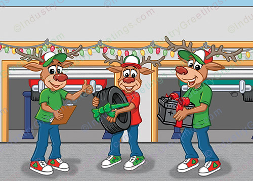 Professional Auto Repair Christmas Card