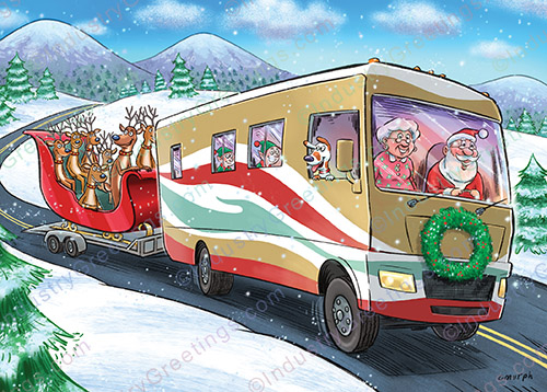 Motorhome RV Dealer Christmas Card