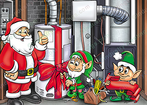 Plumbing Heating and Air Christmas Card