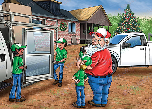 Best Window Business Christmas Card