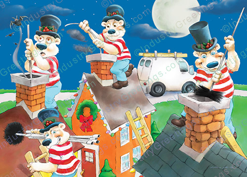 Chimney Maintenance Christmas Card