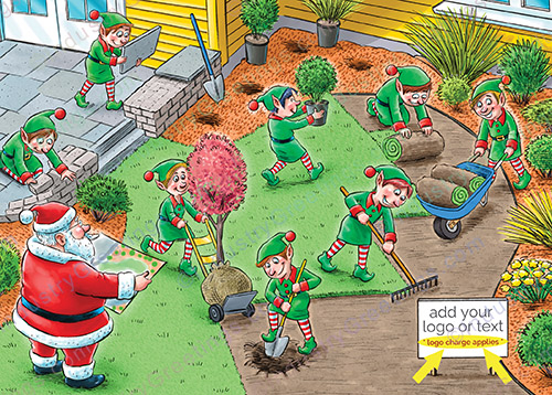 Landscape Contractor Logo Holiday Card