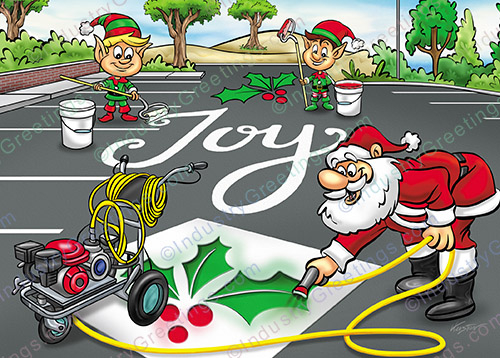Lot Striping Business Christmas Card