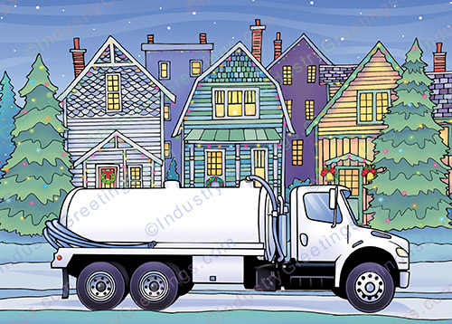 Septic Tank Truck Christmas Card