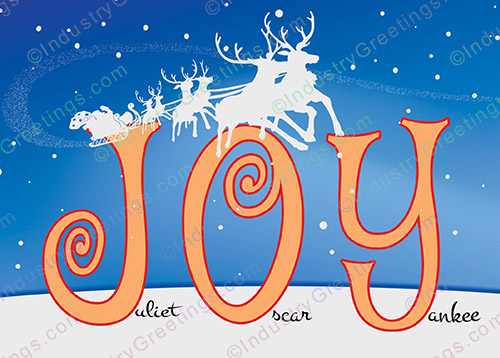 Business Air Travel Christmas Card