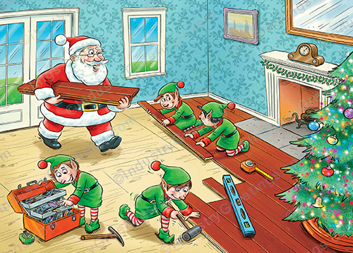 Professional Floor Install Christmas Card