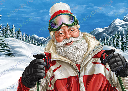 Ski Vacation Christmas Card