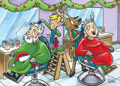 Hairdresser Salon Christmas Card