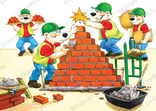 Stone Masonry Christmas Card