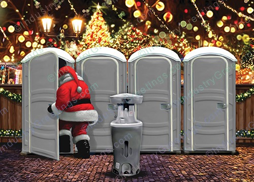 Gray Restrooms Christmas Card