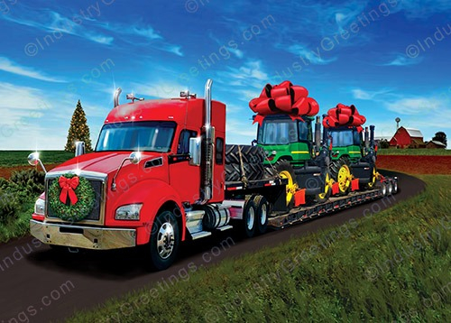 Tractor Delivery Christmas Card
