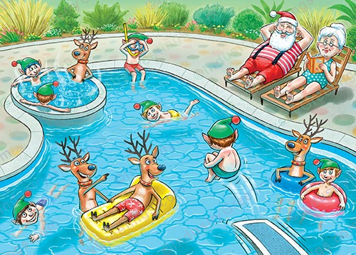 Pool Service Company Christmas Card