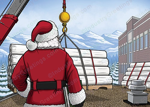 Commercial Roof Install Christmas Card