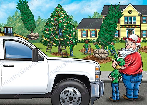 Holiday Landscaper Christmas Card