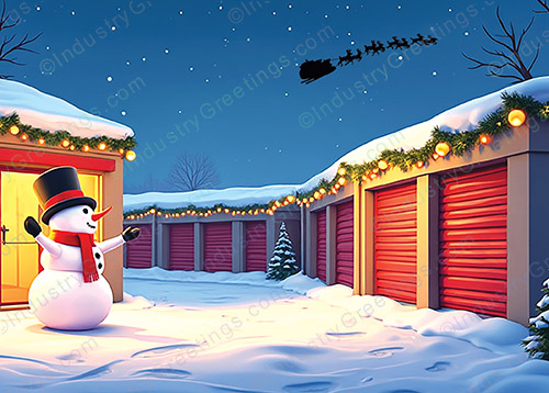 Storage Unit Stop Christmas Card