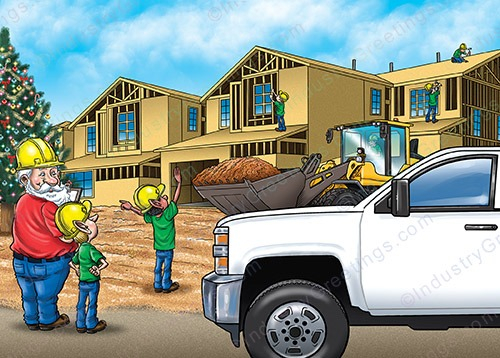 Construction Development Holiday Card