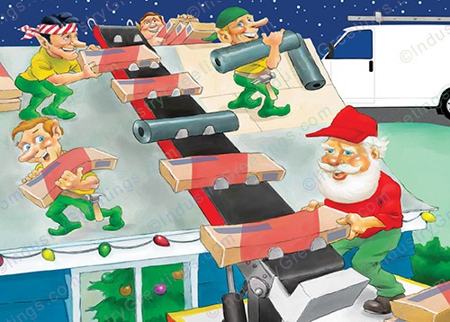 New Holiday Roof Christmas Card