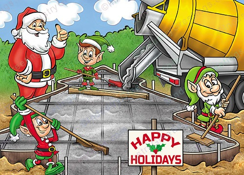 Cement Pour Holiday Card