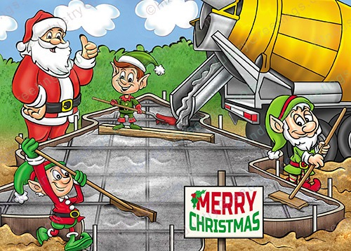Cement Pour Christmas Card