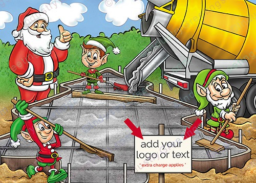 Cement Pour Logo Holiday Card