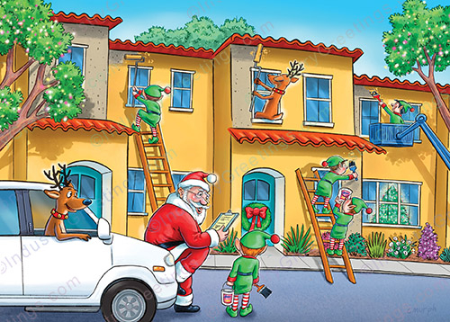 Painting Service Christmas Card