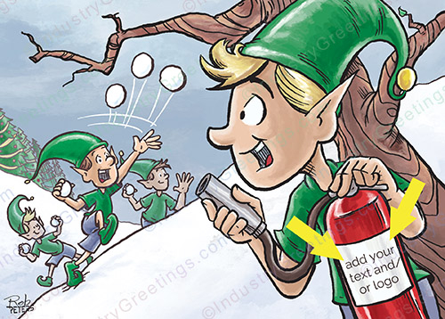 Fire Extinguisher Logo Christmas Card