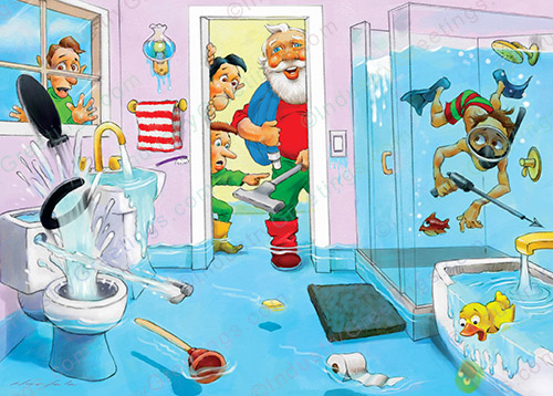 Funny Restoration Christmas Card