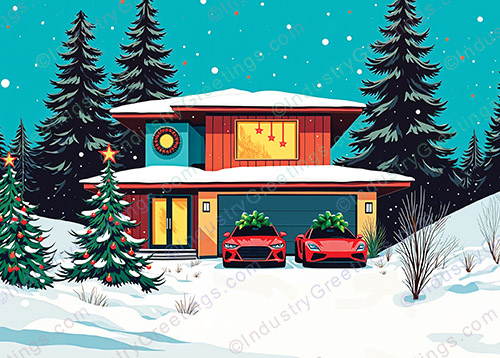 Auto Sales Business Holiday Card