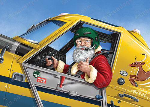 Santa Ag Pilot Christmas Card