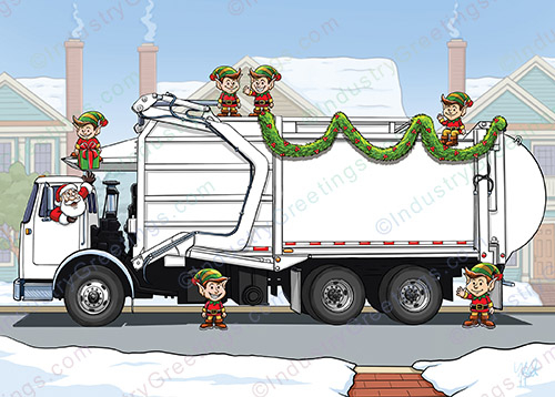 White Disposal Company Holiday Card