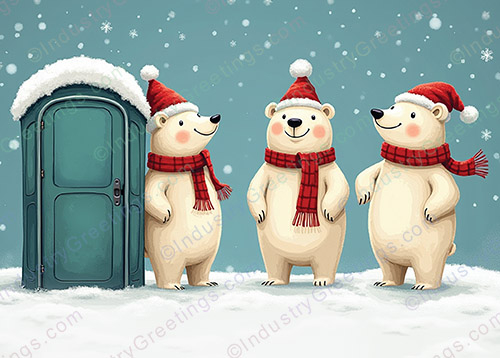 Polar Portable Toilet Christmas Card