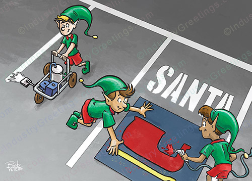 Funny Lot Striping Christmas Card