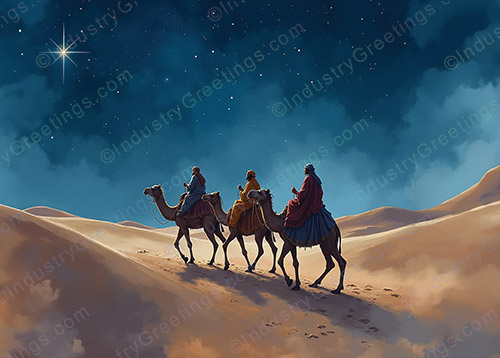 Three Wise Men Christmas card