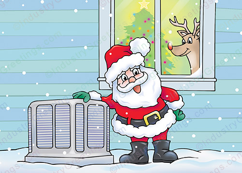 Happy Santa HVAC Christmas Card