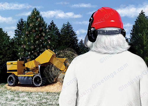 Stump Grinding Christmas Card