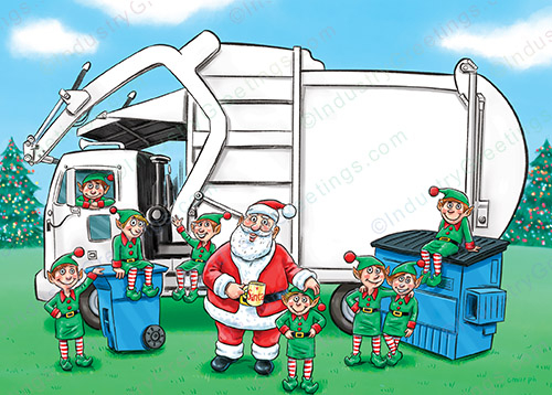 Waste Services Company Holiday Card