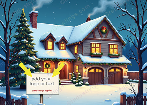 Neighborhood Home Christmas Card