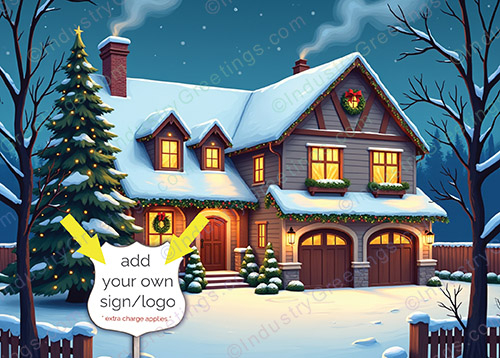 Custom Alarm Sign Christmas Card