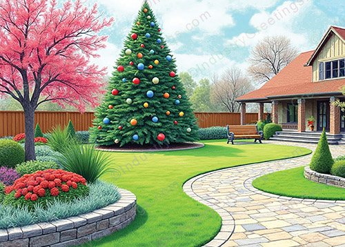 Backyard Christmas Card