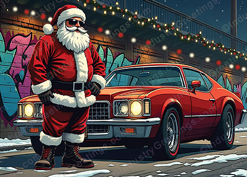 OG Classic Santa Christmas Card