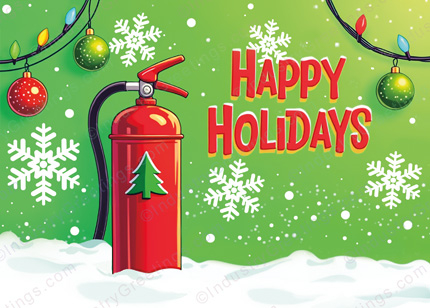 Fire Extinguisher Company Christmas Card
