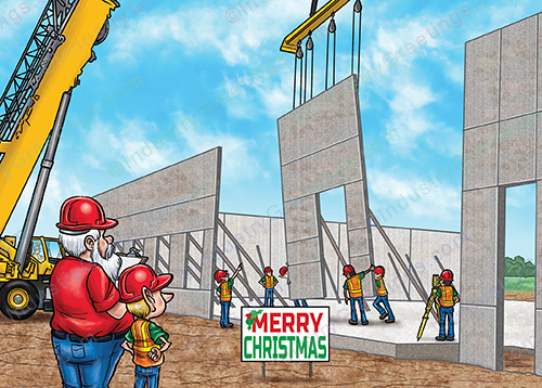 Tilt Up Construction Christmas Card
