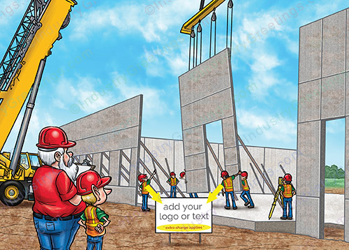 Tilt Up Construction Logo Holiday Card