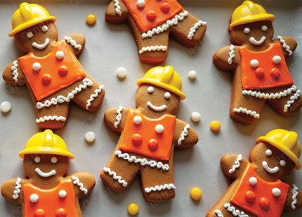 Gingerbread Contractors Christmas Card