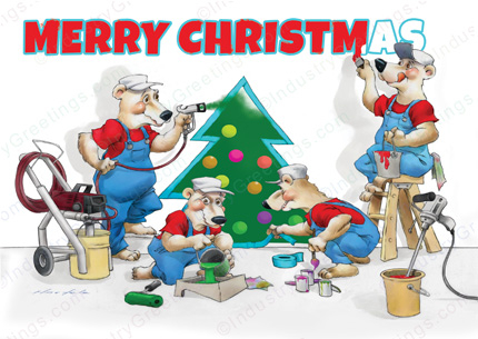 Painting Profession Christmas Card