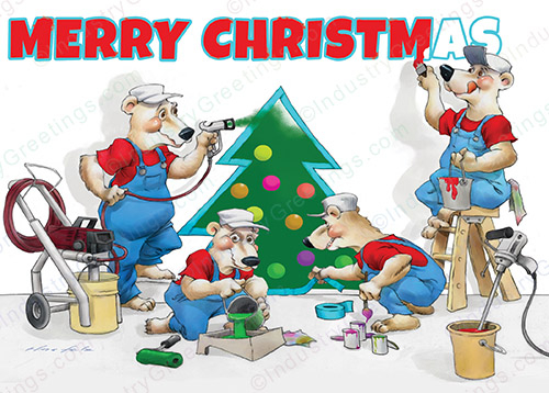 Painting Profession Christmas Card