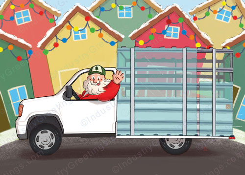 Glass Business Christmas Card