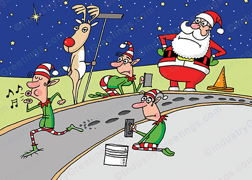 Funny Concrete Christmas Card