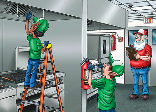 Commercial Fire Safety Christmas Card