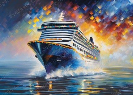 Travel Cruise Line Christmas Card